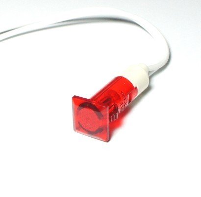 Lampa / indikátor, červená x12a, LED 6V