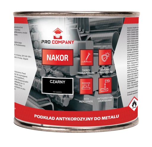 NAKOR Profesionálny rýchloschnúci antikorózny základný náter 0,2l ČIERNA +