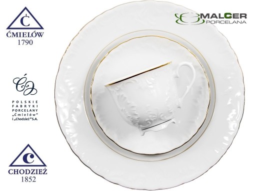 3604 Podšálka 13 cm ROKOKO PFP ĆMIELÓW PORCELÁN