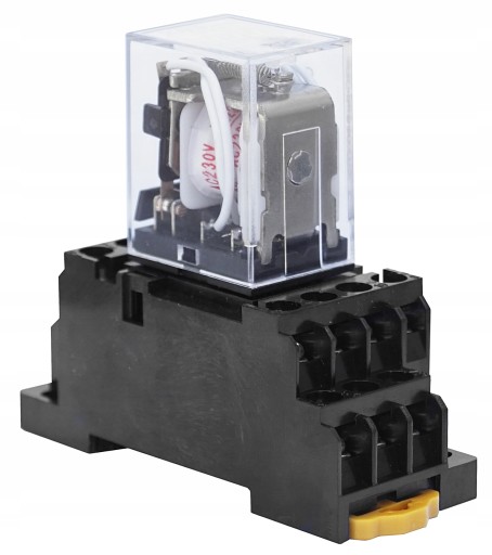 Stýkač Relé 24V AC 2x5A 1x10A so základňou