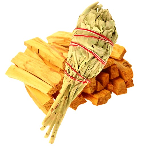 PALO SANTO KADIDLO + SÚPRAVA BUNDLE BIELEJ ŠALVI