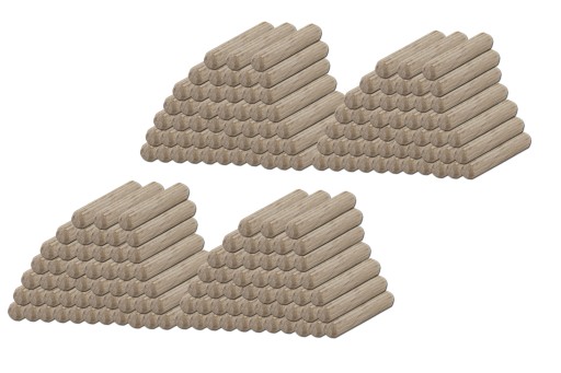 Drevené hmoždinky 6 mm 200 ks wolfcraft 2905000