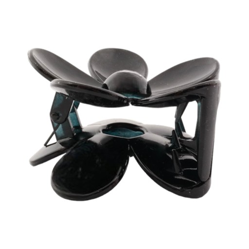 Spona do vlasov Black flower Spona