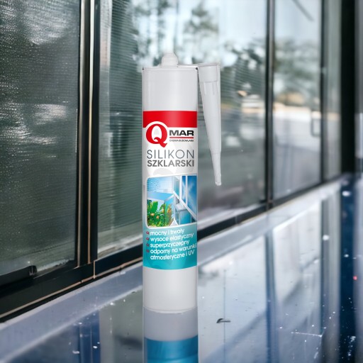 SILIKÓNOVÉ LEPIDLO NA BIELE SKLO SILNÉ A ODOLNÉ LEPIVO NA SKLO 300 ml QMAR