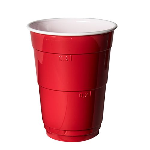 AMERICKÉ ČERVENÉ PLASTOVÉ hrnčeky BEER PONG x10 NA JEDNORAZOVÉ PIVO