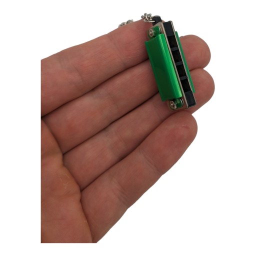 MINI zelená ústna harmonika, mikro malý organ