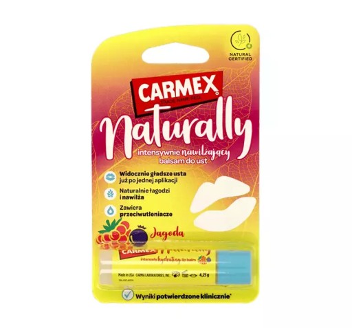 Carmex Jagoda Berry Prirodzene ochranný balzam na pery tyčinka na pery 4,25g