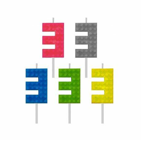 Narodeninové sviečkové lego bloky s číslami 123456789