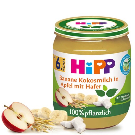 Hipp Dezert Banán Kokosové mlieko Jablko ovsené 6m 160g
