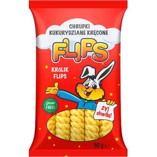 Sante Flips Curly Corn Crisps 90g Bezlepkové
