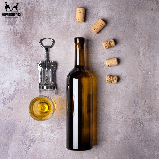 BORDEAUX FĽAŠA VÍNA 750 ml OLIVOVÁ s KORKOM