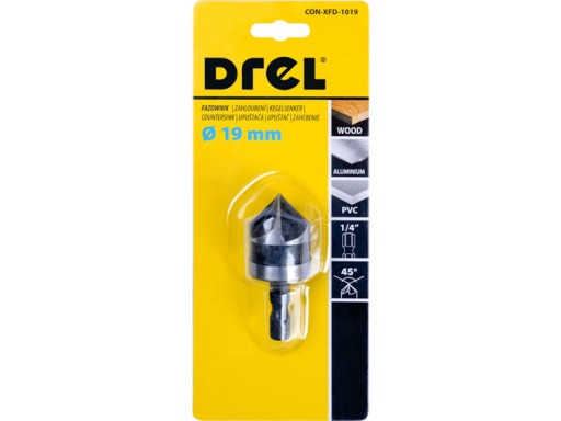 ZÚHLUBNÁ VŔTAČKA ZRAZENIE DO DREVA, KOV 19 MM