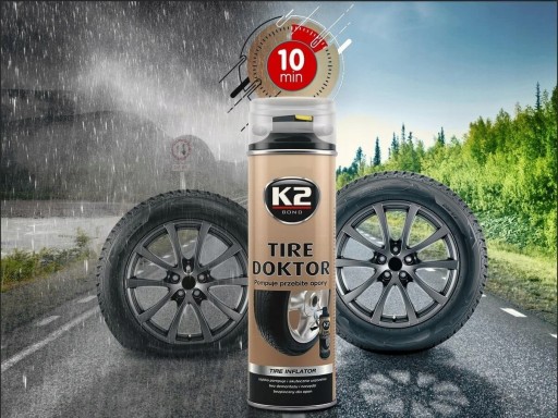 K2 TYRE DOKTOR 400ML Nafukuje prepichnuté pneumatiky