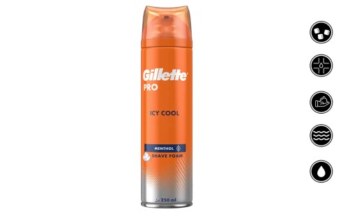 GILLETTE ICY COOL MENTOLOVÁ PENA NA HOLENIE 250ml
