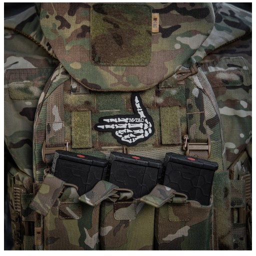 VELCRO GESTURE PATCH PISTCH PISTCH PISTCH GUN STREĽOVAČ NA SKELET M-TAC VÝŠIVKY FLUORESCENT