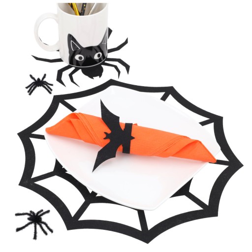 Halloweenska dekorácia na podložku pod pohár