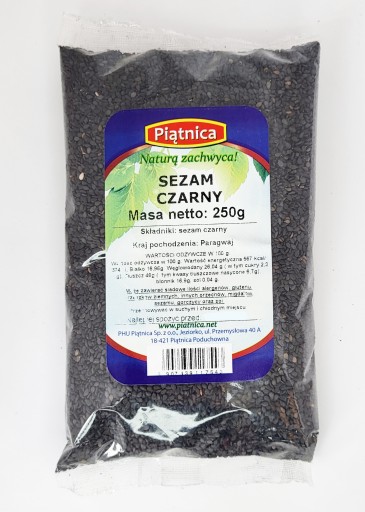 ČIERNE SEZAMOVÉ SEMIENKY 250g VYSOKÁ KVALITA NA SUSHI ŠALÁT
