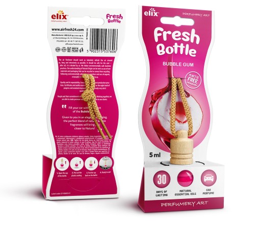 Vôňa do auta vo fľaštičke Bubble Gum 5 ml ELIX autoparfum