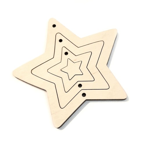 Stars Frames 10cm, 5mm preglejka, 3 sady 4v1