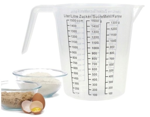 KUCHYNSKÝ ODMERNÝ hrnček S ODBORNÝM džbánom 2,5L