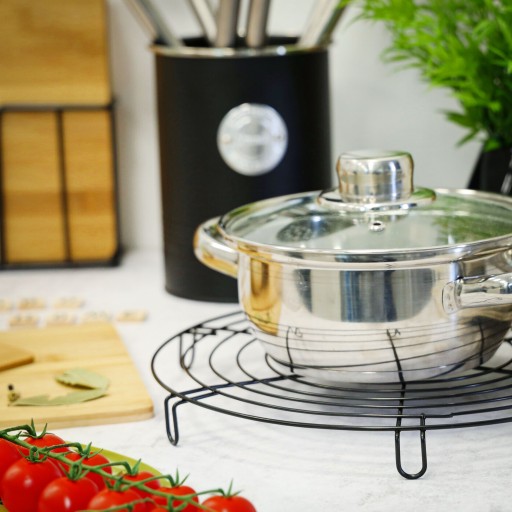 POT REST čierna ochranná kovová podložka pod horúci riad