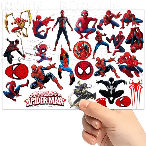 UMÝVAJÚCE DOČASNÉ TETOVANIE PRE DETI DETSKÝ SPIDERMAN ORIGINÁLNE DIZAJNY