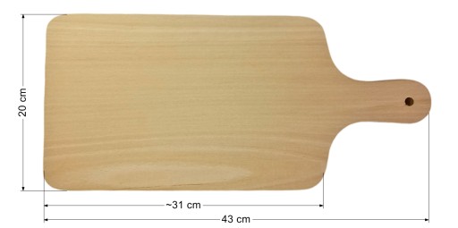 KUCHYŇSKÁ DOSKA NA KRAJENIE BUK XXL 43x20 CM