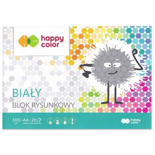 Happy Color biely kresliaci blok A4 100g 20 listov