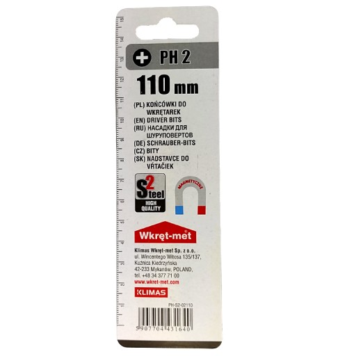 SKRUTKOVACIE HROTY PH-2 BITS Wkręt-met 110mm