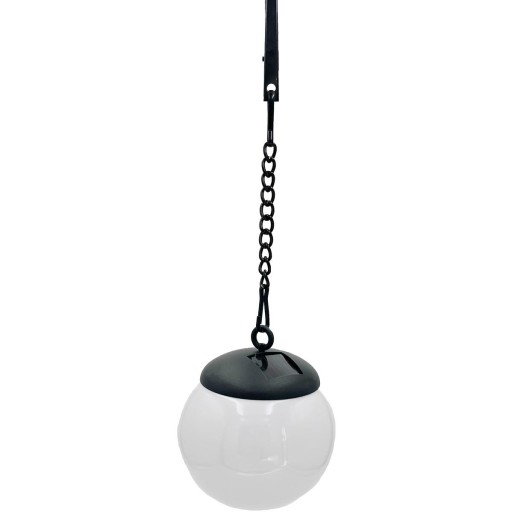 ZÁVEREČNÁ LED SOLARNÁ ZÁHRADNÁ LAMPA 10cm MLIEČNE BIELA GUĽOVÁ OZDOBA DEKORACIA