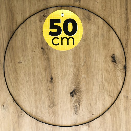 Kovový prsteň ČIERNA na lapač snov, 50 cm
