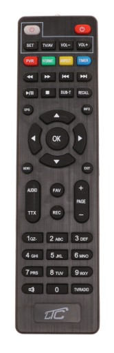 DIAĽKOVÉ OVLÁDANIE PRE DVB-T tunery LTC HD401 HD402 HD501 HD502