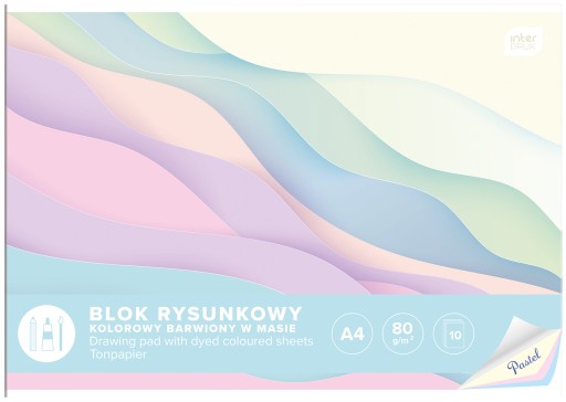 INTERDRUK BLOK NA KRESLENIE A4 PASTEL 10K 80G 1 KUS