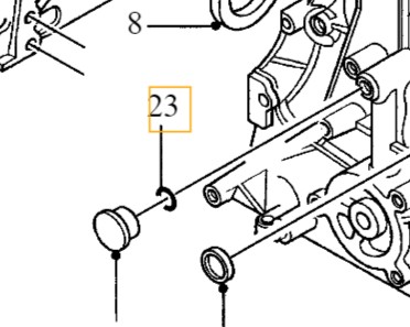 Originálna podložka VOLVO do zátky bloku motora 2.0D OE 8653815