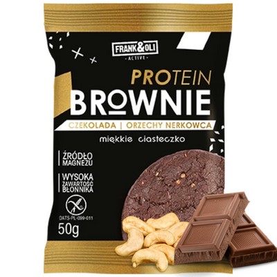 Bezlepkový proteínový koláčik BROWNIE FRANK&OLI