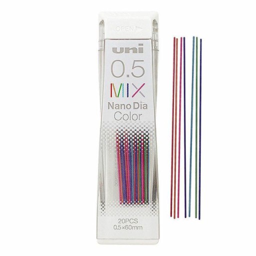 UNI grafity 0,5mm Colorful MIX 20 kusov