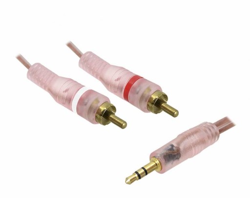 PC kábel jack 3,5 - 2x RCA 1,5 m GOLD (1436a)