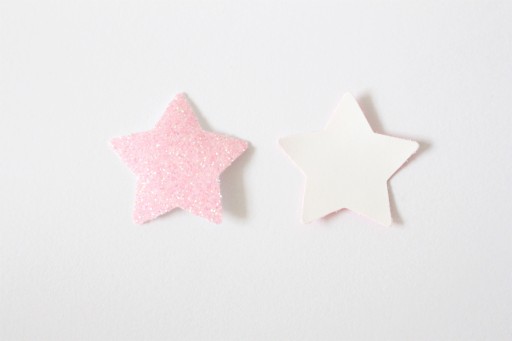 Nažehľovacia aplikácia ružová fluo 15x15mm 10 ks