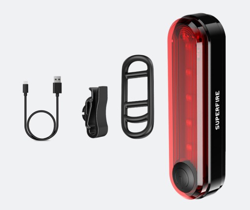 LED zadné svetlo na bicykel STRONG LIGHT, vodeodolné, odolné - dobíjacie