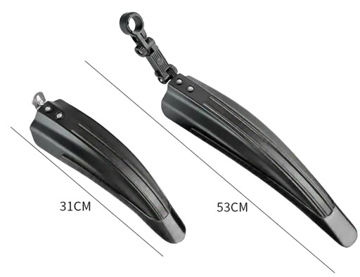 ČIERNE BLATNÍKY NA MTB 26/28 PRO BIKE PREDNÁ + ZADNÁ SET