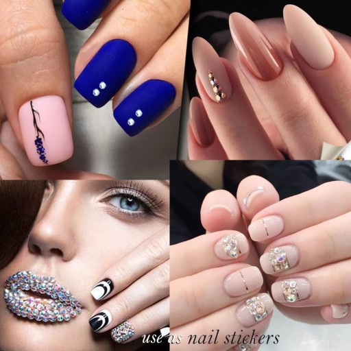 NÁLEPKY KRIŠTÁĽOV TVÁR ZIRKONIOVÉ DIAMANTY 3D OČI MAKE-UP NECHTY