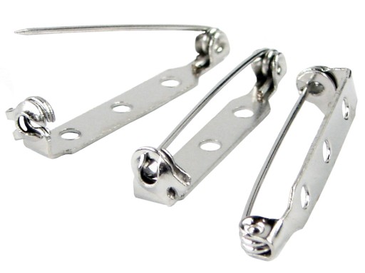 Základ na brošňu so zatváracím špendlíkom, zatvárací špendlík 32mm, 3 ks B10s3
