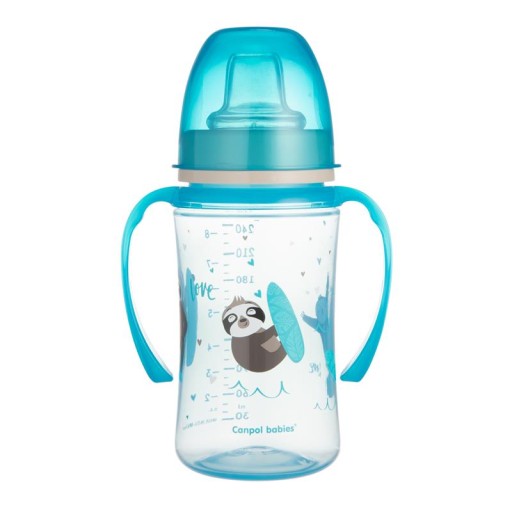 CANPOL BABIES STRIEBORNÝ HRNČEK 240ML PRE DETI