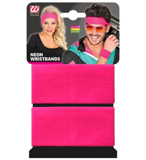 NÁRAMKY, RUŽOVÉ, 2 KS. DISCO 80. ROKY