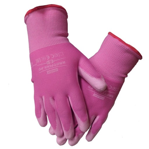 Rhotpink-PU ochranné rukavice, veľkosť 6 - XS, 1 pár
