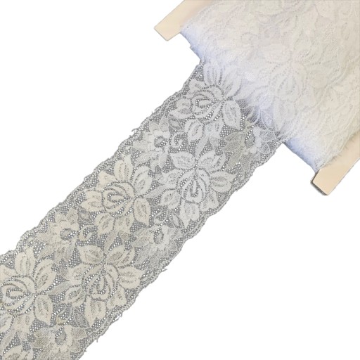 ČIPKA ELASTICKÁ 8cm BIELA 1m