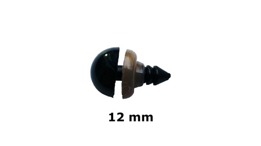 BEZPEČNOSTNÁ SVORKA OČI NA HRAČKY 12MM ČIERNA