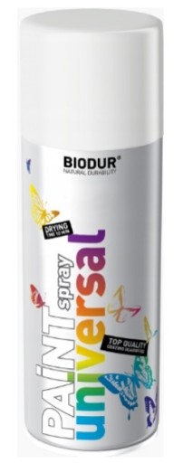 BIODUR Spray 400ml RAL 9010 Biely lesk