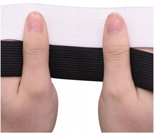 PLOCHÁ GUMA pletená 40mm - 5m Čierna 4cm