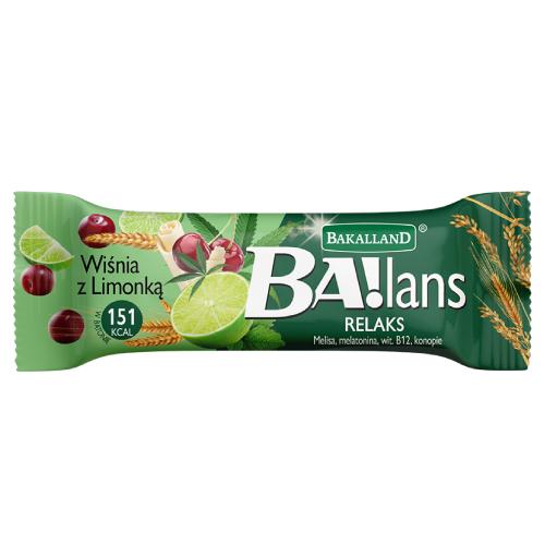 BAKALLAND BA!lans RELAX Bar Cherry s limetkou 38g